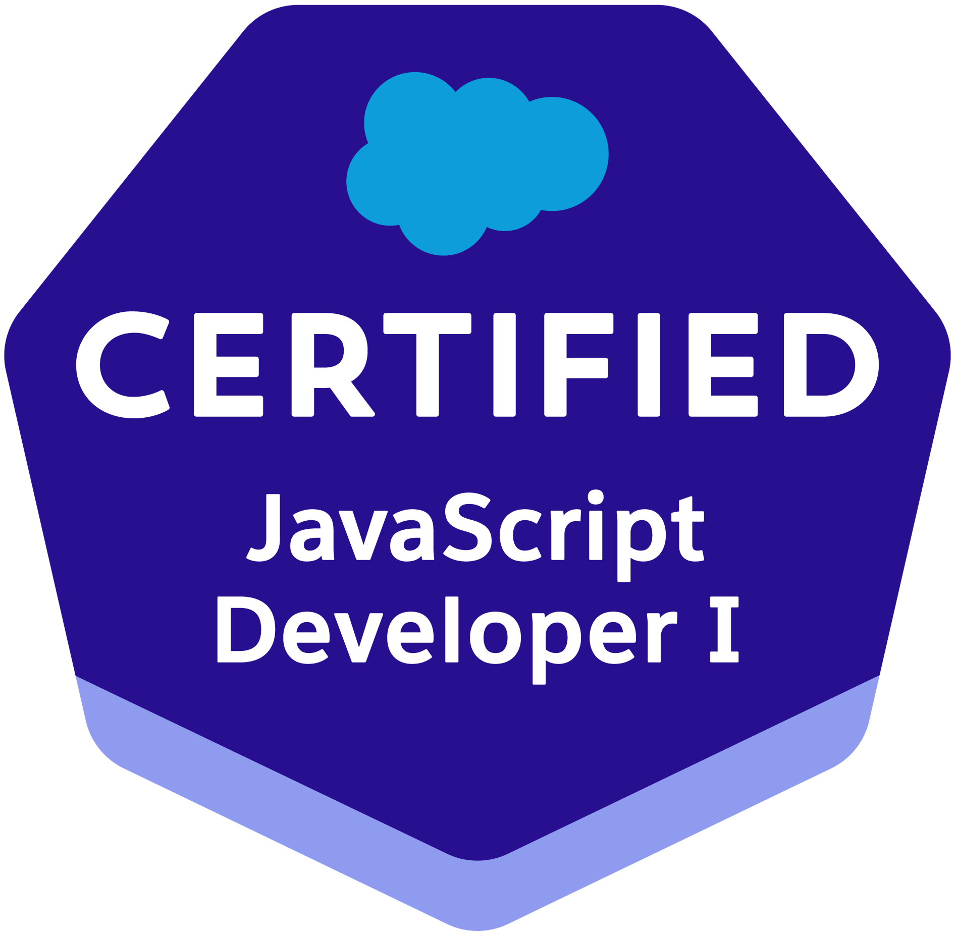 Salesforce JavaScript Developer I certification badge